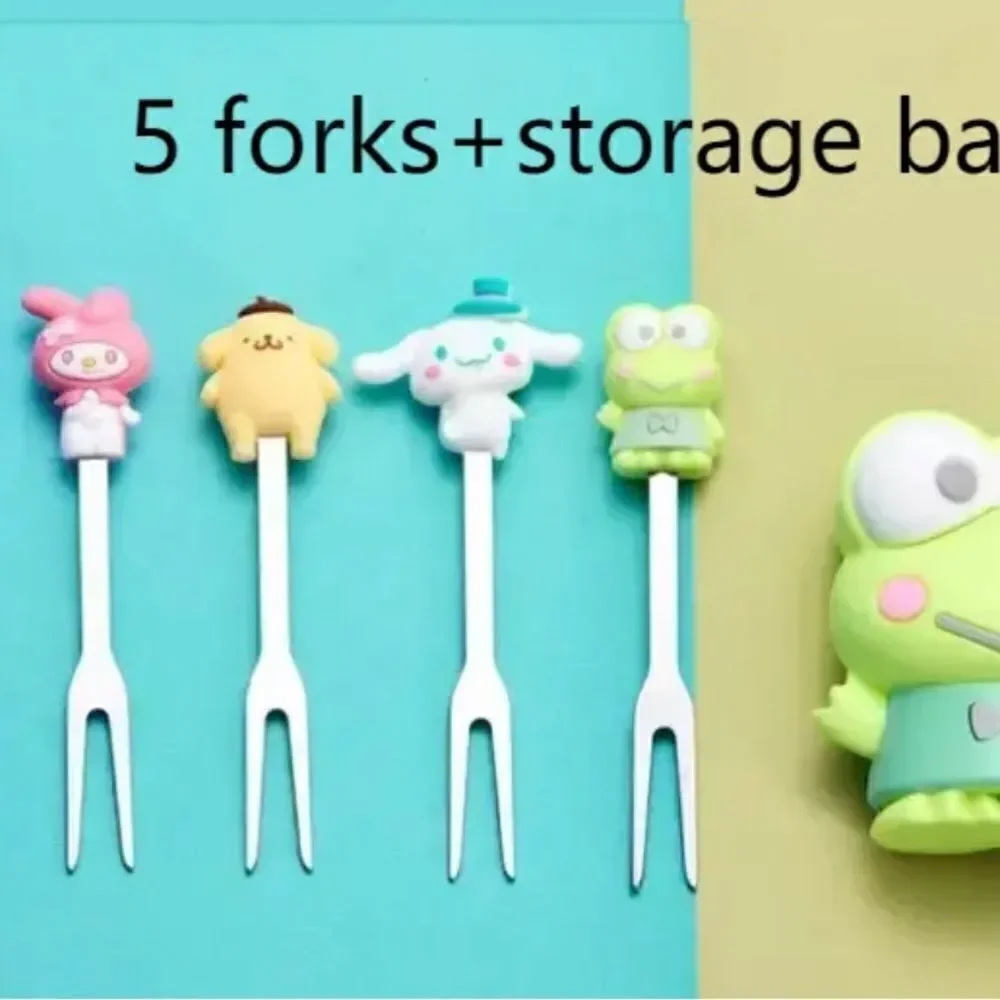 Keroppi Mini Fruit/Salad Fork 5 Piece Set